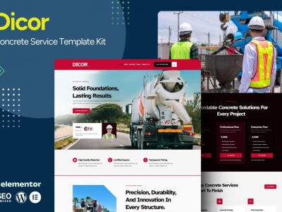 Dicor - Concrete Service Elementor Template Kit