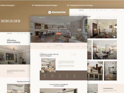 Rebuilder - Architecture & Interior Design Elementor Pro Template Kit