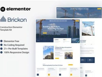 Brickon - Construction Elementor Template Kit