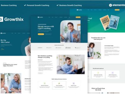 Growthix - Business Coach Elementor Pro Template Kit