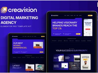 Creavision - Digital Marketing Agency Elementor Pro Template Kit