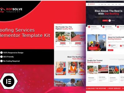 Roofsolve - Roofing Services Elementor Template Kit