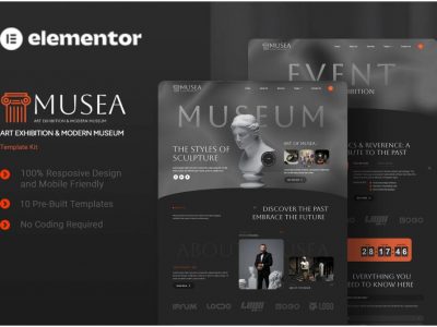 Musea - Art Exhibition & Modern Museum Elementor Template Kit