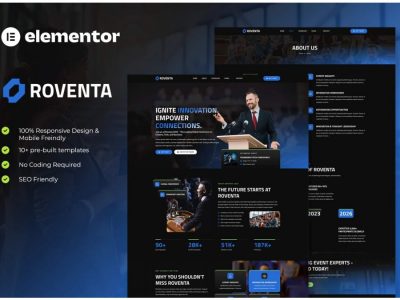 Roventa - Event & Conference Elementor Template Kit