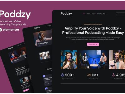 Podzzy - Podcast and Video Streaming Elementor Kit