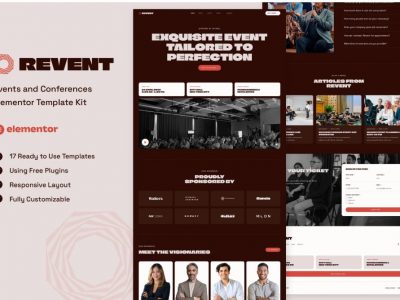 Revent - Events & Conferences Elementor Template Kit