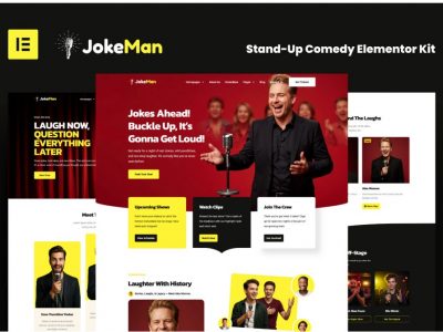 JokeMan - Stand-Up Comedy Elementor Pro Template Kit