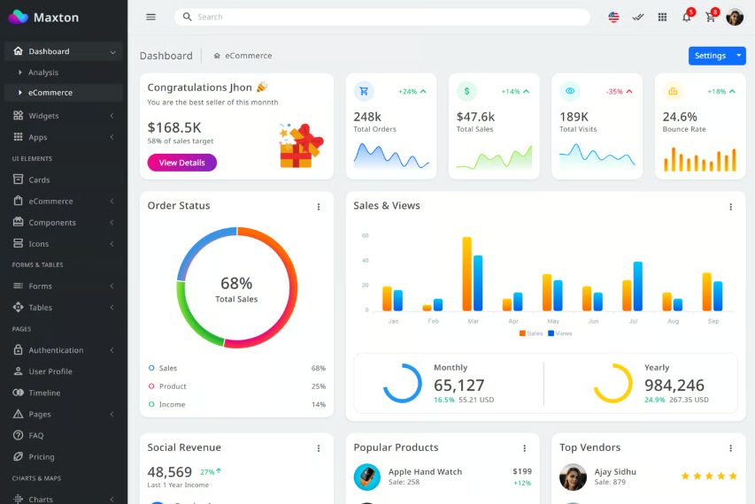 Maxton – Django Bootstrap 5 Admin Dashboard Template