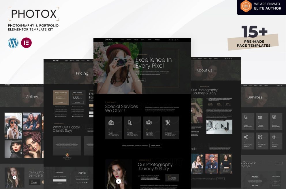 Photox - Photography & Portfolio Elementor Template Kit