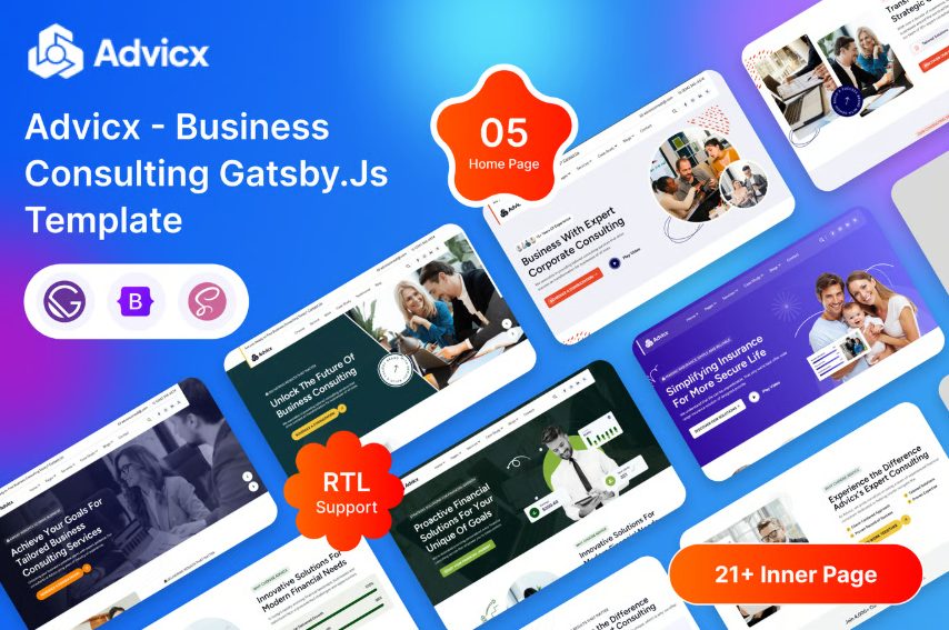 Advicx - Gatsby.Js Business Consulting Template