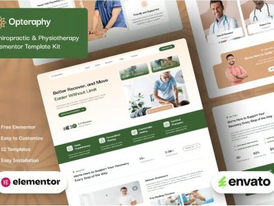 Opteraphy - Chiropractic & Physiotherapy Elementor Template Kit
