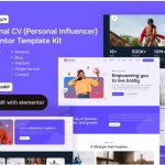 Socialyze - Personal CV Influencer Elementor Pro Template Kit