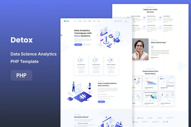Detox - Data Science & Analytics PHP Template
