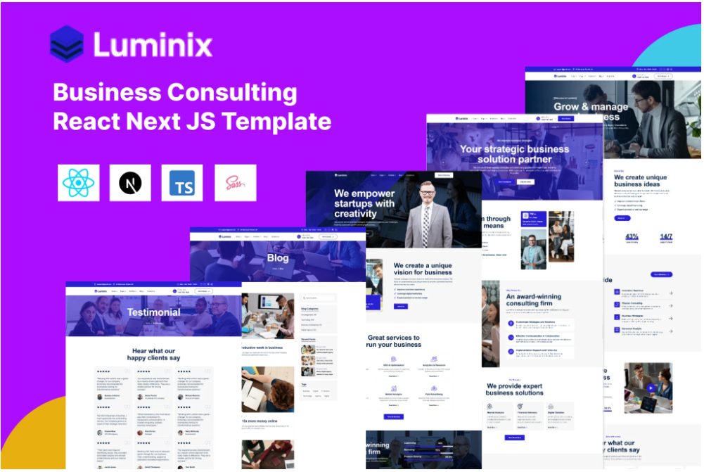 Luminix - Business Consulting React Next JS Templa