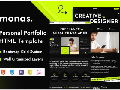 Monas - Personal Portfolio Html Template