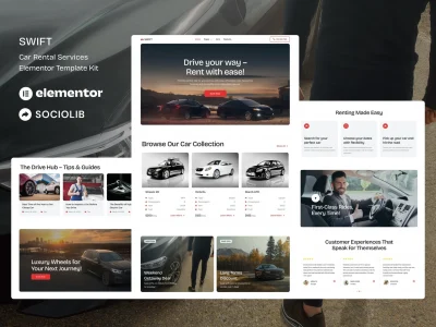 Swift - Car Rental Service Elementor Template Kit