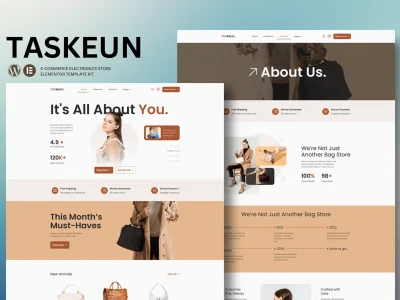 Taskeun - E-Commerce Bag Store Elementor Template Kit