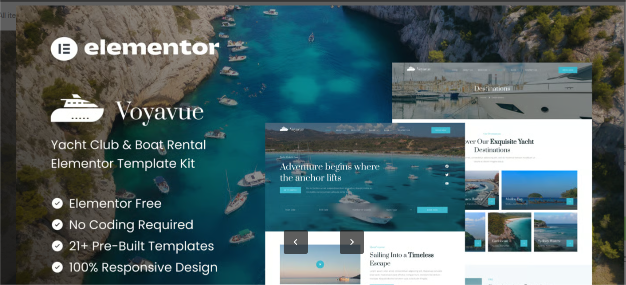 Voyavue - Yacht Club & Boat Rental Elementor Template Kit