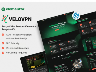 Velovpn – Proxy & VPN Services Elementor Template Kit