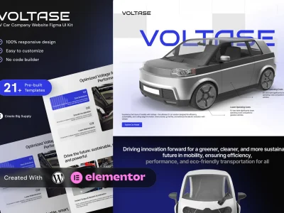 Voltase – EV Car Company Elementor Template Kit