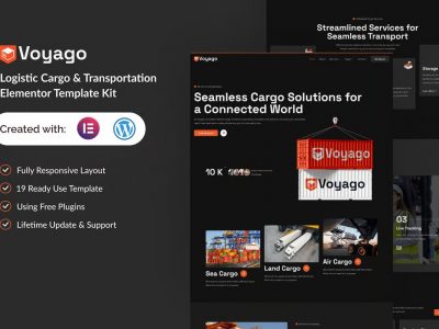 Voyago - Logistic Cargo & Transportation Elementor Template Kit