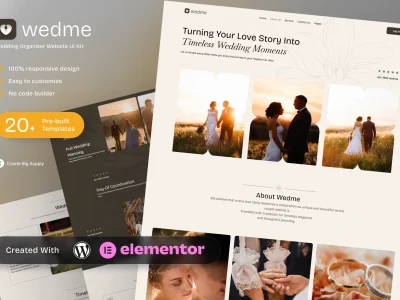 Wedme - Wedding Organizer Elementor Template Kit