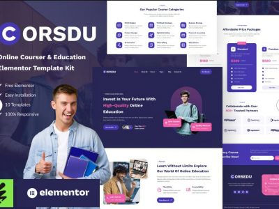 Corsdu - Online Courses & Education Elementor Template Kit