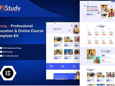 FiStudy - Professional Education & Online Course Elementor Pro Template Kit
