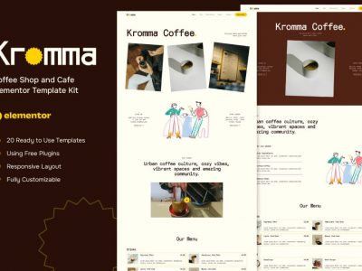 Kromma - Coffee Shop and Cafe Elementor Template Kit