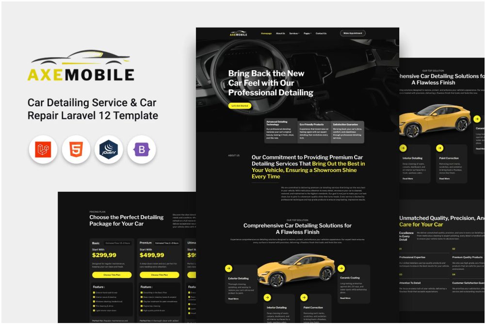 Axemobile - Car Detailing Service Larvel 12
