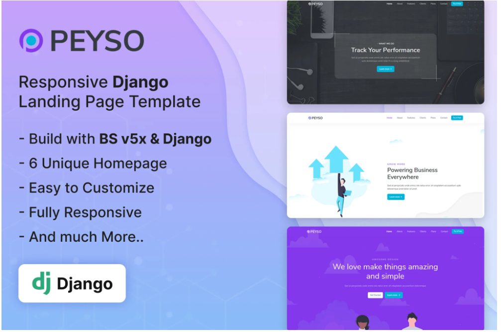 Peyso - Django Landing Page Template