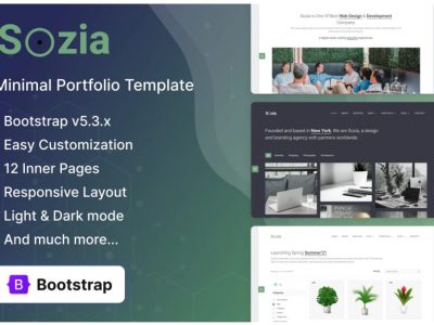 Sozia - Minimal Portfolio HTML Template