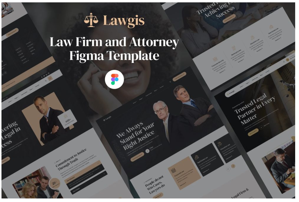 Lawgis - Law Firm and Attorney Figma Template