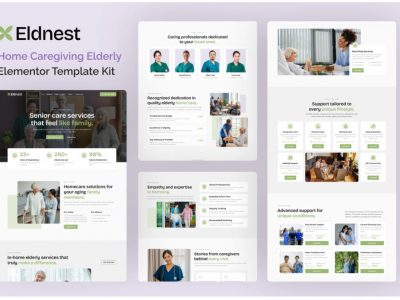 Eldnest - Home Caregiving Elderly Elementor Template Kit