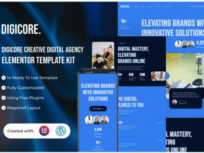 Digicore - Creative Digital Agency Elementor Template Kit