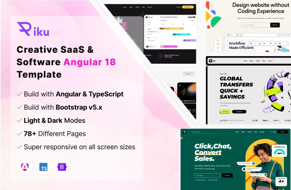 Piku - Creative Saas & Software Angular Template