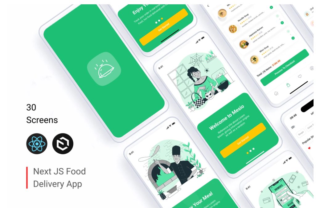 Mesio – Food Delivery UI Kit Next.js/Payload