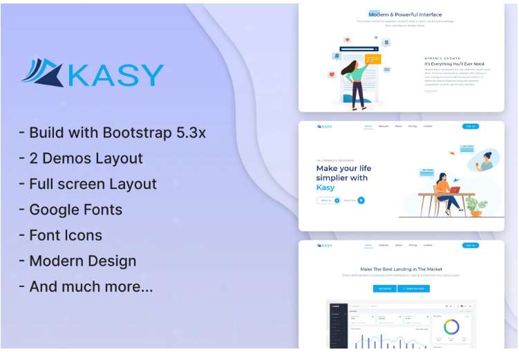Kasy - Responsive Landing page Template