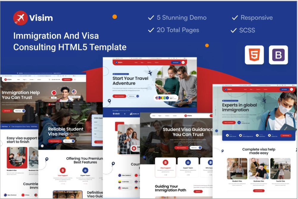 Immigration and Visa Consulting HTML Template