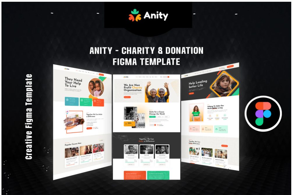 Anity - Charity & Donation Figma Template