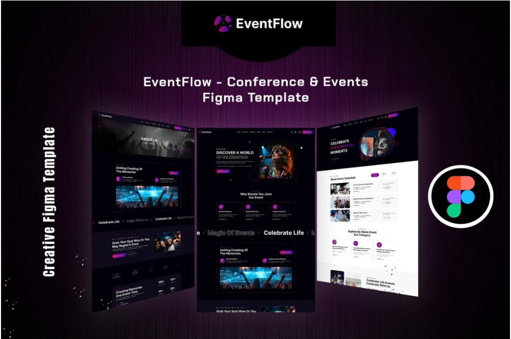 EventFlow - Conference & Events Figma Template