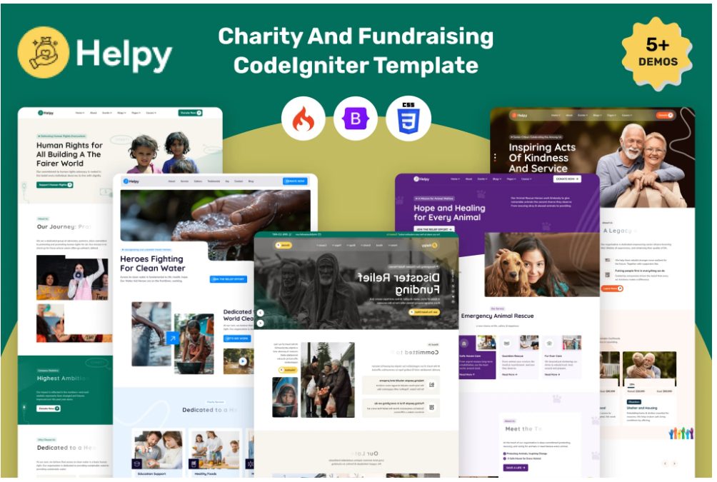 Helpy - Charity And Fundraising CodeIgniter