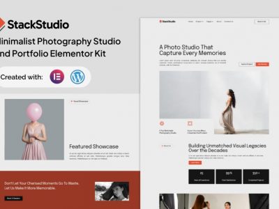 StackStudio - A Minimalist Photography Studio & Portfolio Elementor Kit