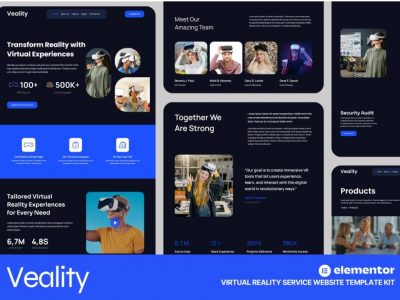 Veality - Virtual Reality Service Elementor Template Kits