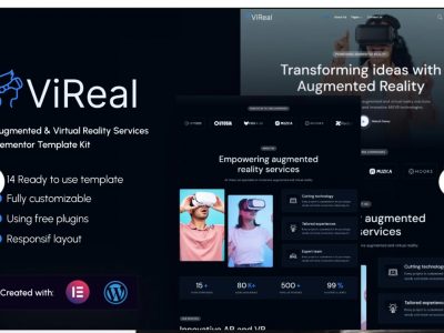 Vireal - Augmented & Virtual Reality Services Elementor Template Kit