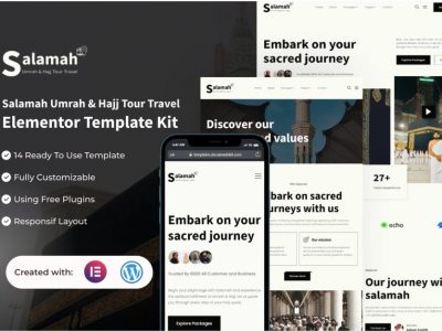 Salamah - Umrah & Hajj Tour Travel Elementor Template Kit