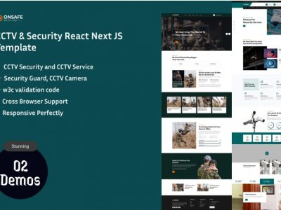 CCTV & Security React Next JS Template CCTV Secu