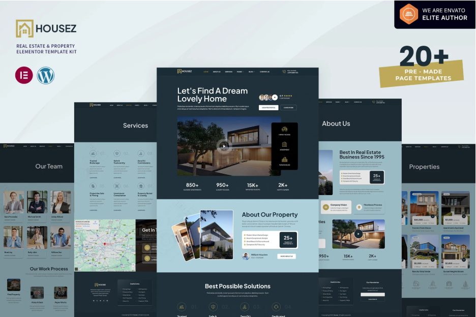 Housez - Real Estate & Property Elementor Template Kit