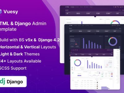 Vuesy – Django & HTML Admin Dashboard Template